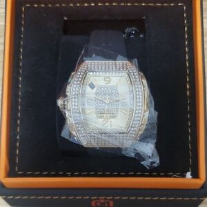 Gold and Silver Diamond Watch